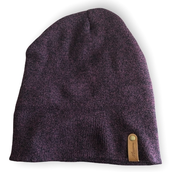 MAOCWEE Beanie Hat Unisex O/S Purple Winter Hat Rib-Knit Stretchy - Picture 1 of 9